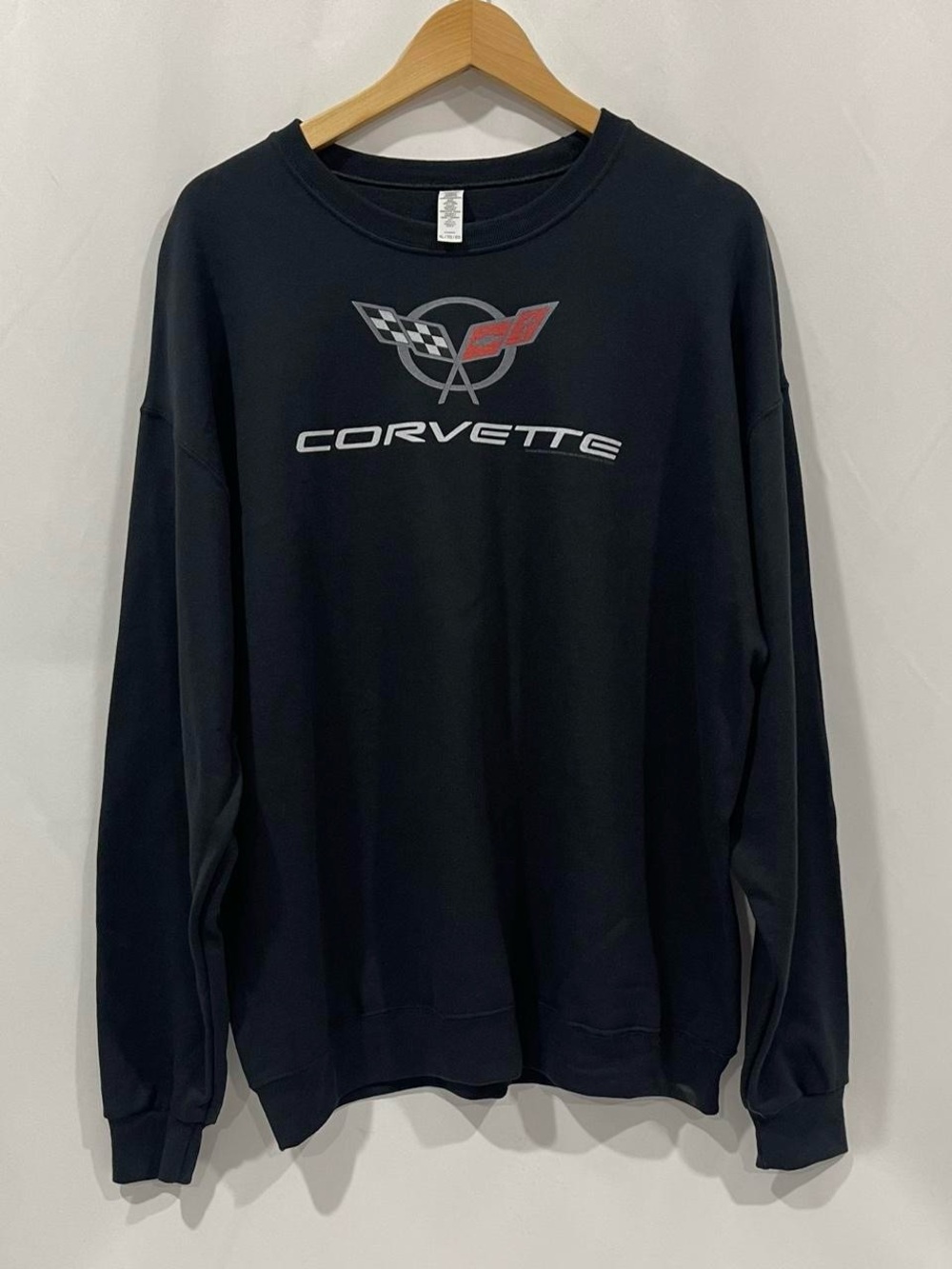 Men's Corvette Black Crewneck Sweatshirt